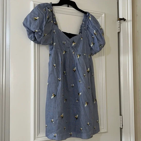 English Factory | Dresses | English Factory Blue Embroidered Dress Nwt |  Poshmark